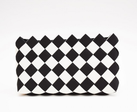 Fekete-fehér tapéta clutch